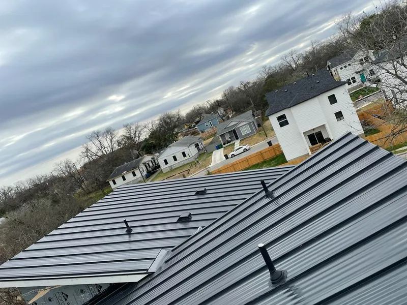 Standing seam metal roof panels with vents for Skylight Repair in Waxahachie